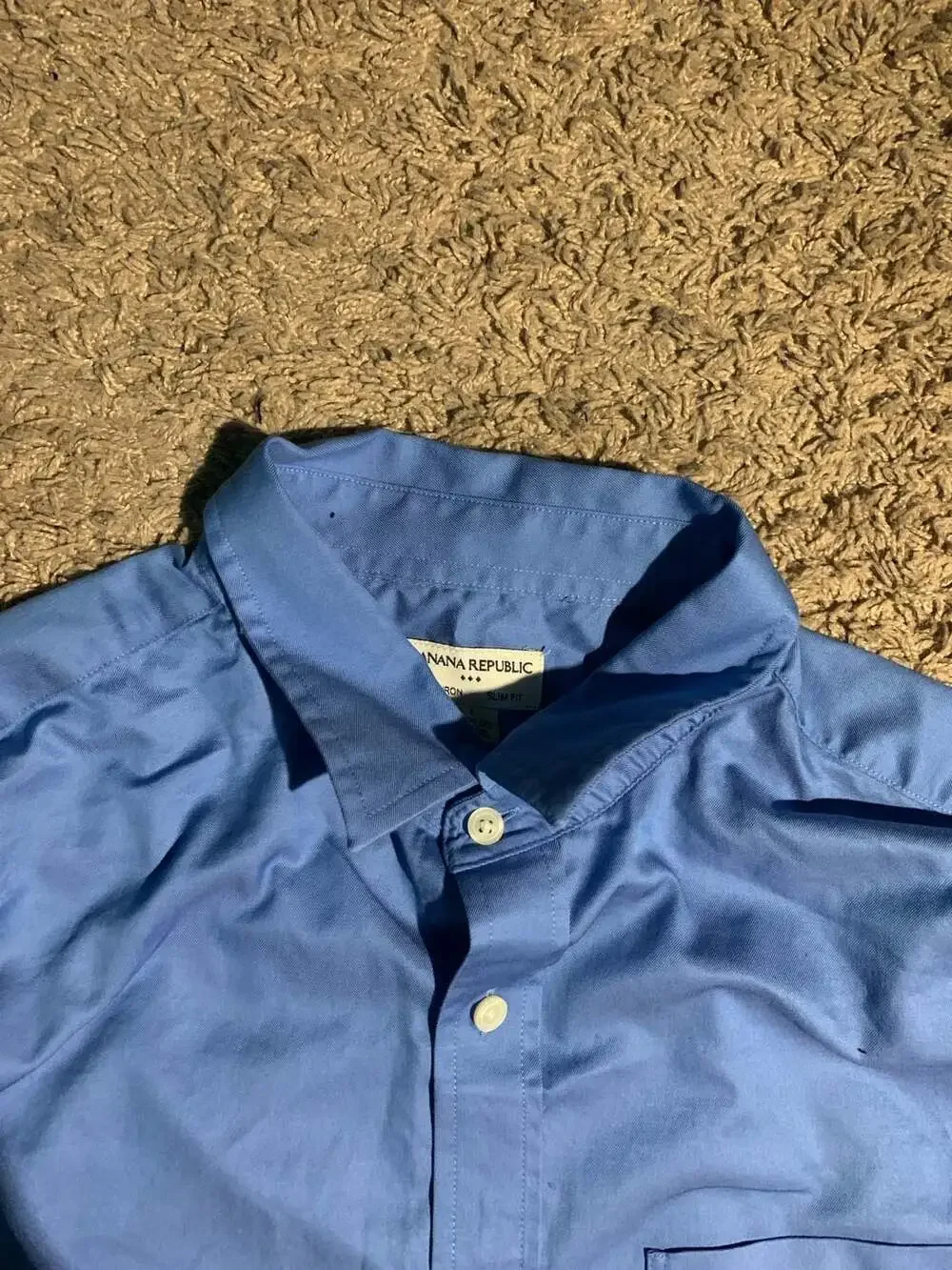 Banana Republic Non-Iron Slim Fit Long Sleeve Button-Down Shirt, Size Large